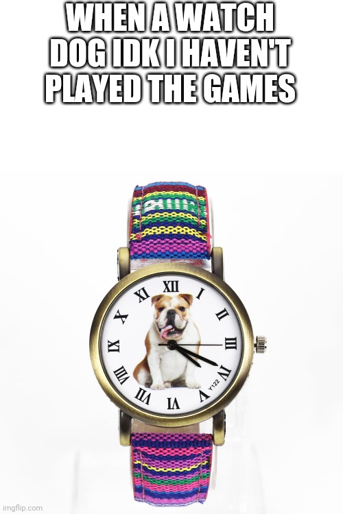 Idk I Haven't Played The Games | WHEN A WATCH DOG IDK I HAVEN'T PLAYED THE GAMES | image tagged in memes,watch dogs,funny | made w/ Imgflip meme maker