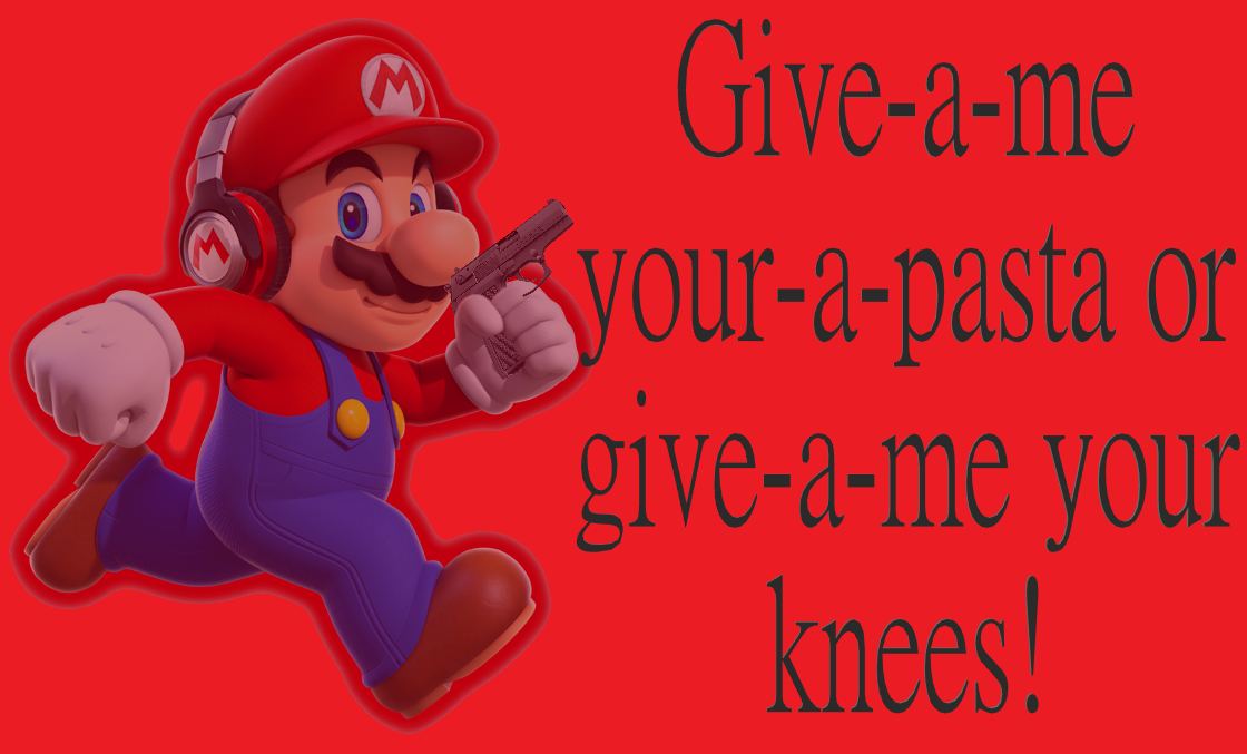 Mario wants pasta Blank Meme Template