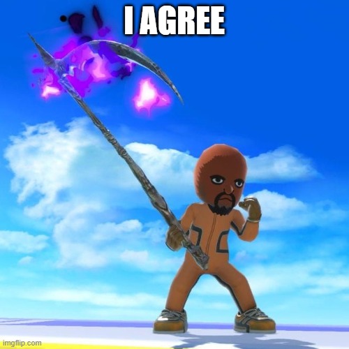 Matt from Wii Sports | I AGREE | image tagged in matt from wii sports | made w/ Imgflip meme maker