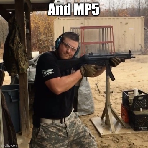 Mp5 | And MP5 | image tagged in mp5 | made w/ Imgflip meme maker