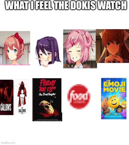 ... | WHAT I FEEL THE DOKIS WATCH | image tagged in blank white template | made w/ Imgflip meme maker
