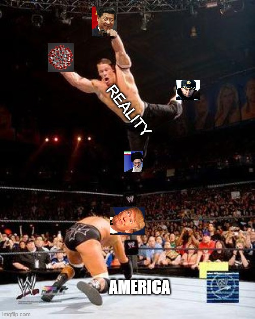 "Only I can fix it"  - -  Well he better think fast | REALITY; AMERICA | image tagged in memes,politics,maga,donald trump is an idiot,coronavirus,china | made w/ Imgflip meme maker