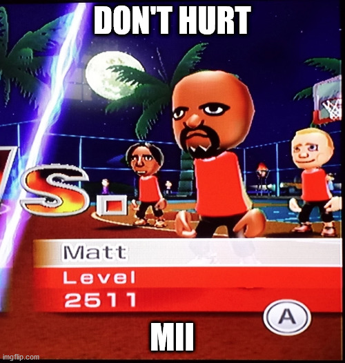 Matt Mii | DON'T HURT MII | image tagged in matt mii | made w/ Imgflip meme maker