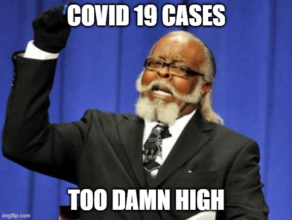Too Damn High Meme | COVID 19 CASES; TOO DAMN HIGH | image tagged in memes,too damn high | made w/ Imgflip meme maker