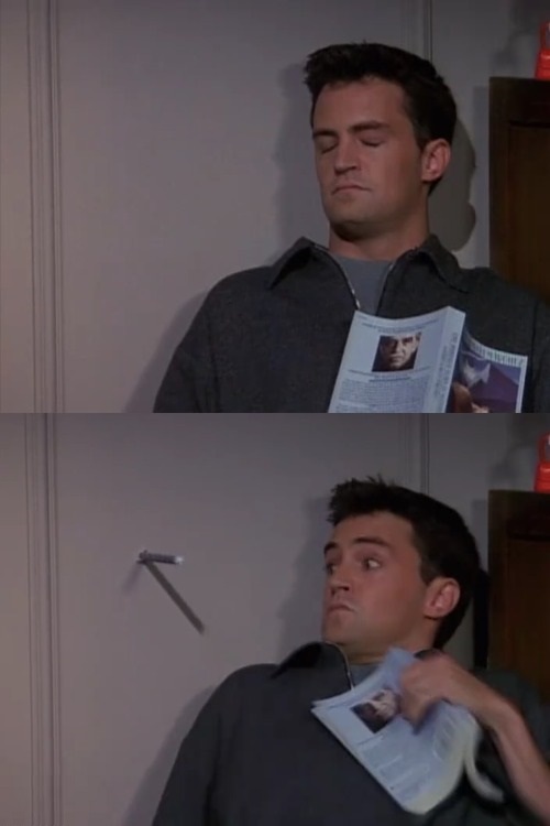 High Quality Chandler startled by drill Blank Meme Template