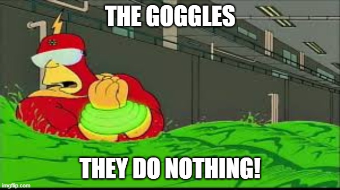My eyes! The goggles they do nothing | THE GOGGLES THEY DO NOTHING! | image tagged in my eyes the goggles they do nothing | made w/ Imgflip meme maker