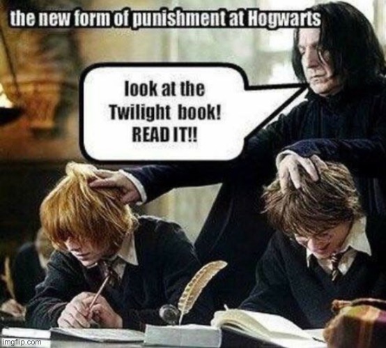 Look at the twilight book. Read it. | made w/ Imgflip meme maker