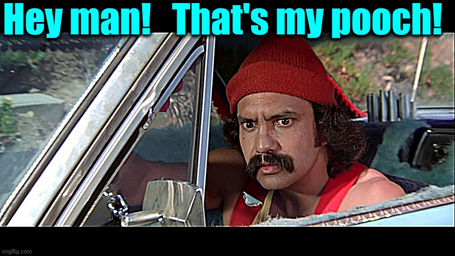 Cheech | Hey man!   That's my pooch! | image tagged in cheech | made w/ Imgflip meme maker