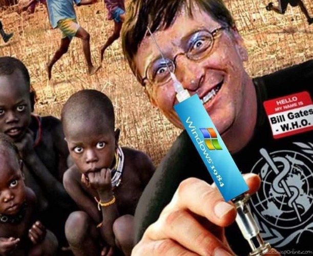 This is one of the guys George Orwell Warned us about | image tagged in 1984,george orwell,animal farm,bill gates,mad scientist,antichrist | made w/ Imgflip meme maker