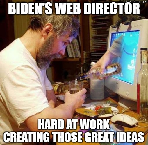 Biden and the Web | BIDEN'S WEB DIRECTOR; HARD AT WORK
CREATING THOSE GREAT IDEAS | image tagged in biden,2020,memes,fun,funny,funny memes | made w/ Imgflip meme maker
