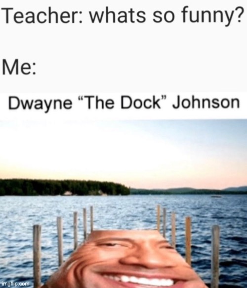 Dwayne the “dock” Johnson | image tagged in dwayne johnson,memes,funny | made w/ Imgflip meme maker