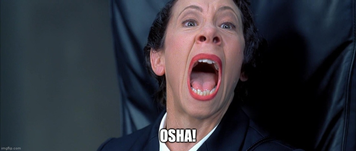 Frau osha | OSHA! | image tagged in frau farbissina | made w/ Imgflip meme maker