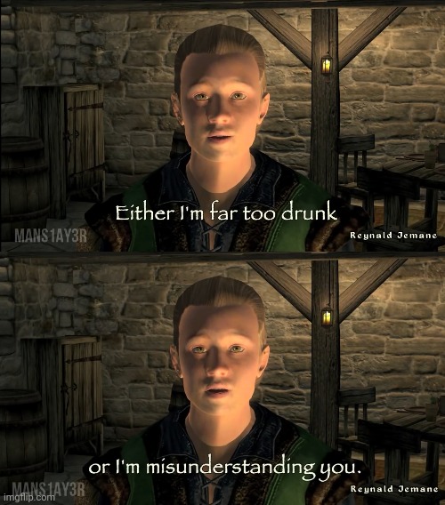 High Quality Drunk or A Misunderstanding Blank Meme Template