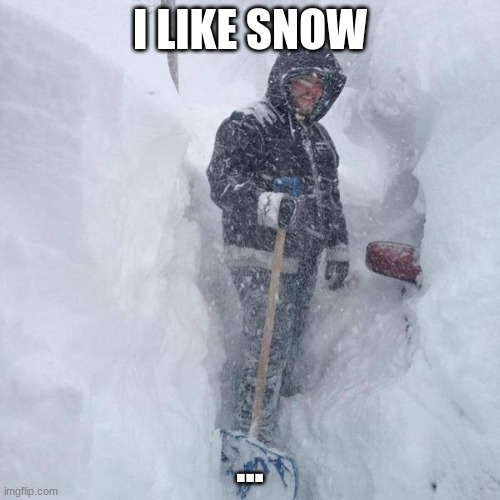 SNOW | I LIKE SNOW; ... | image tagged in snow | made w/ Imgflip meme maker