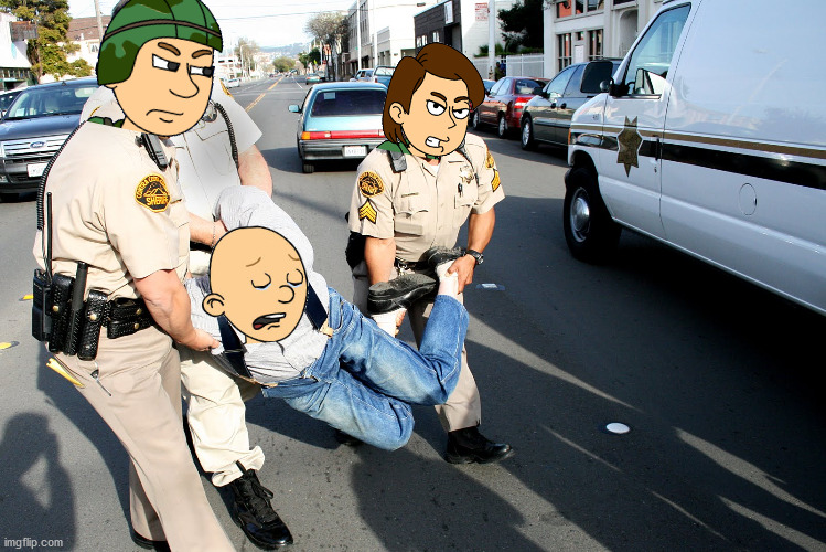 When You Expose The Link To The LVM On GoAnimate | image tagged in resisting arrest | made w/ Imgflip meme maker