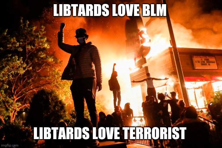 LIBTARDS LOVE BLM LIBTARDS LOVE TERRORIST | made w/ Imgflip meme maker