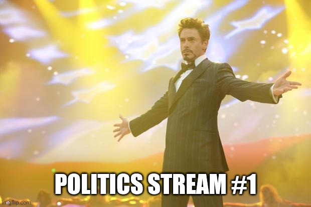 Tony Stark success | POLITICS STREAM #1 | image tagged in tony stark success | made w/ Imgflip meme maker
