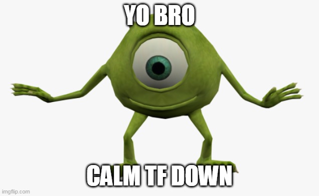 calm | YO BRO; CALM TF DOWN | image tagged in funny | made w/ Imgflip meme maker