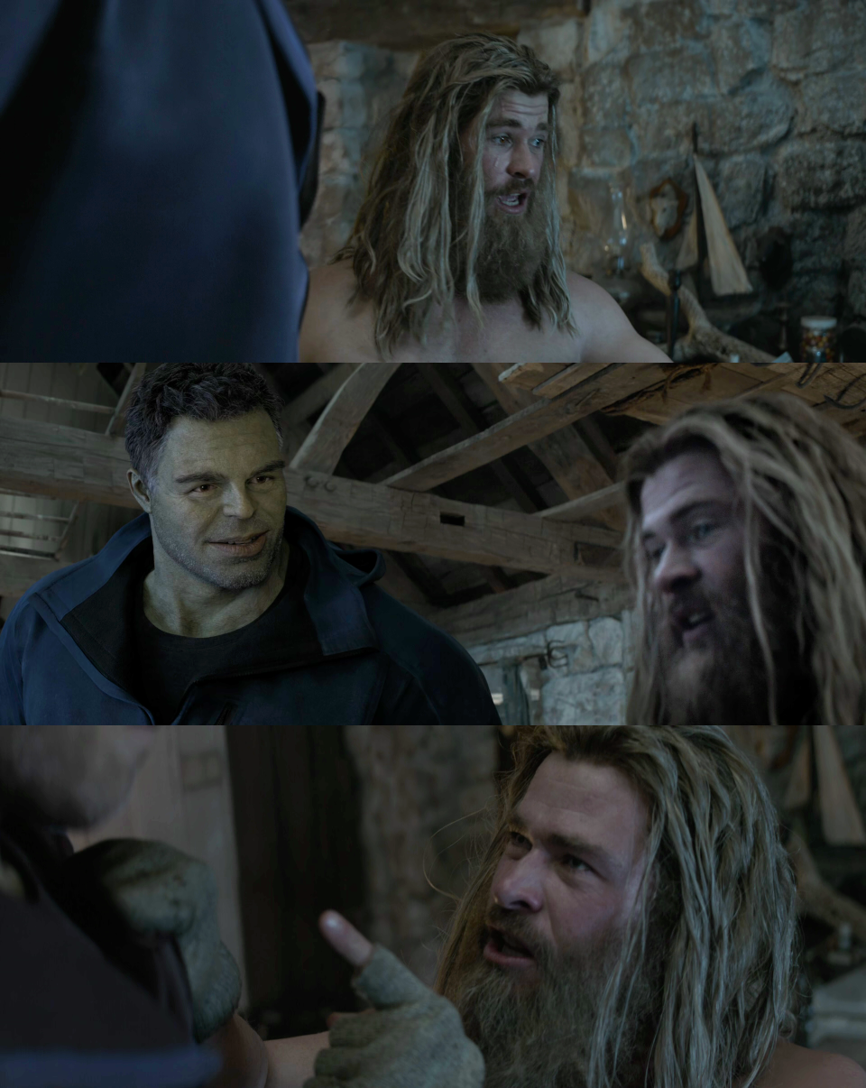 Thor and Hulk talking - Brighter Blank Meme Template