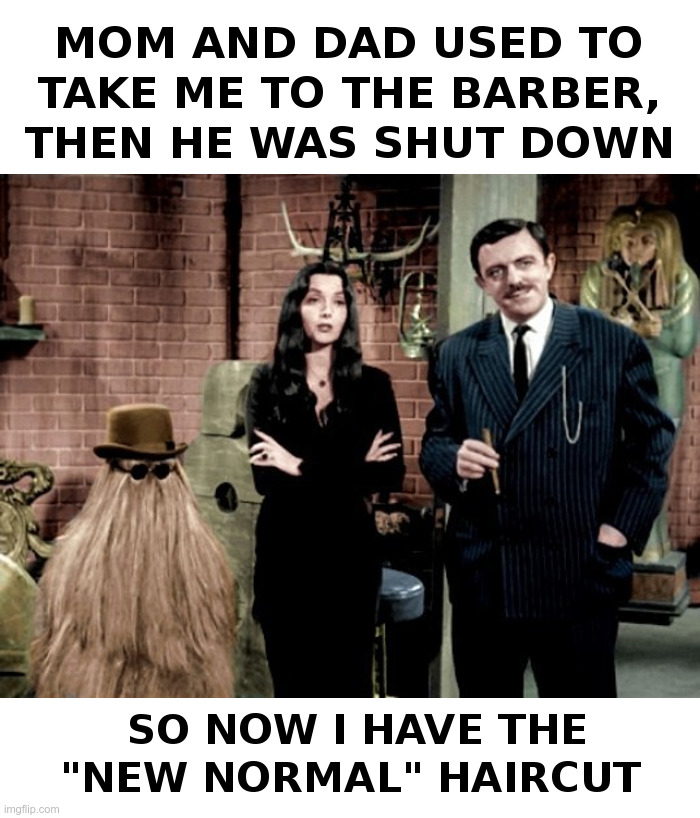 The "New Normal" Haircut | image tagged in barber,haircut,bad hair day,coronavirus,lockdown,forever | made w/ Imgflip meme maker