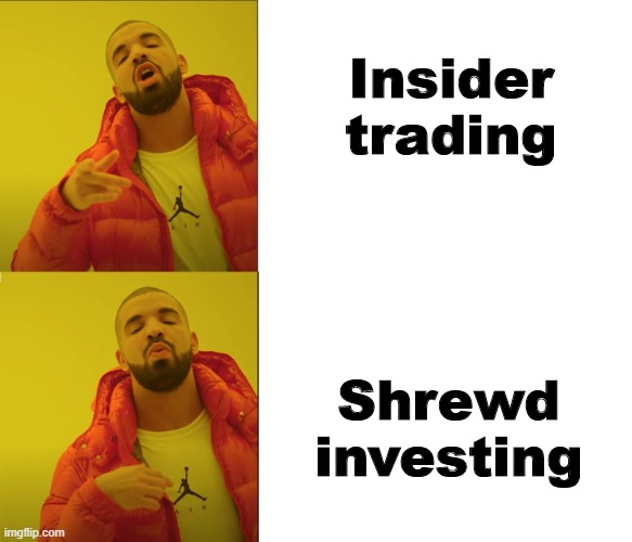 Members of Congress | Insider trading; Shrewd investing | image tagged in drake | made w/ Imgflip meme maker