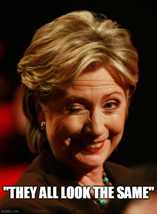 Hilary Clinton | "THEY ALL LOOK THE SAME" | image tagged in hilary clinton | made w/ Imgflip meme maker