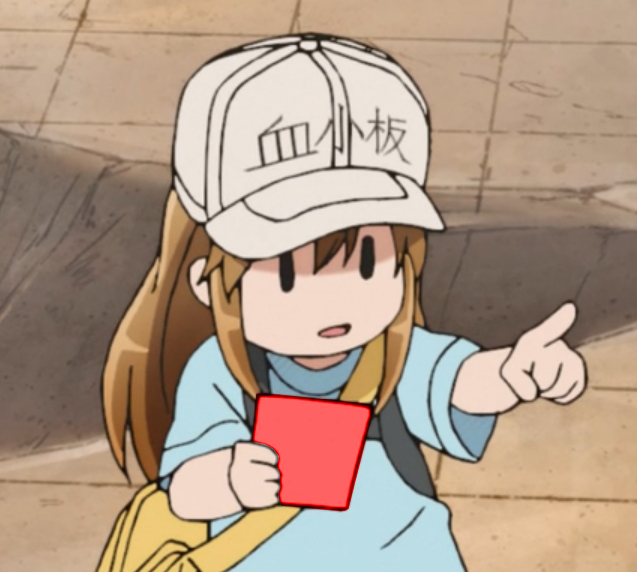 Platelet Holding A Red Card Blank Meme Template