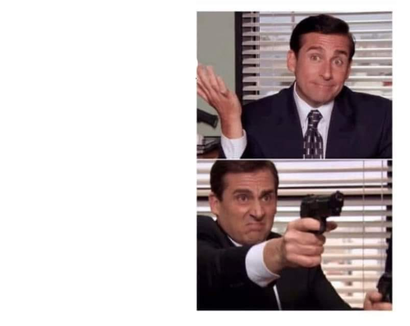 The office gun Blank Meme Template
