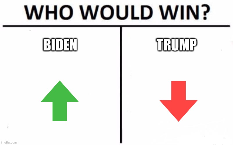 Who Would Win? Meme | BIDEN; TRUMP | image tagged in memes,who would win | made w/ Imgflip meme maker