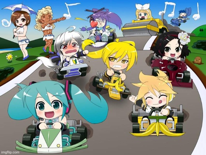 Anime Kart Race | image tagged in anime kart race | made w/ Imgflip meme maker