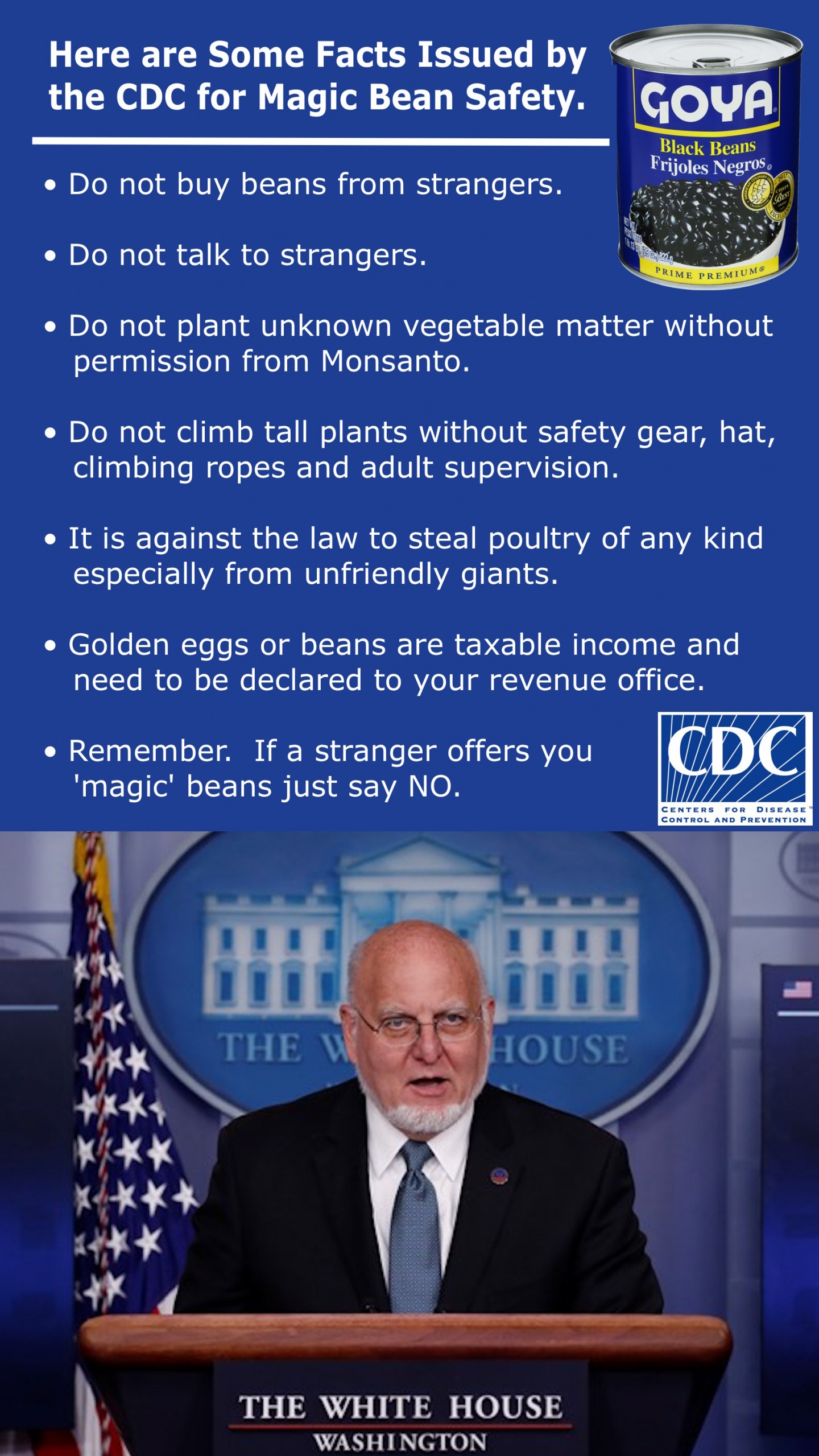 High Quality CDC Facts for Magic Bean Safety Blank Meme Template