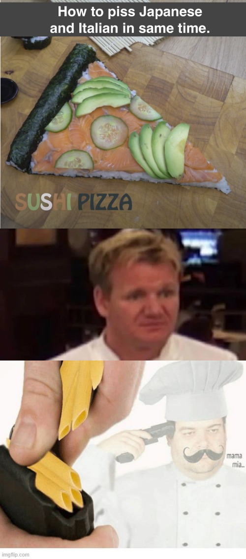 image tagged in mama mia suicide,disgusted gordon ramsay | made w/ Imgflip meme maker