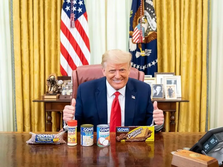 Trump sells beans Blank Meme Template