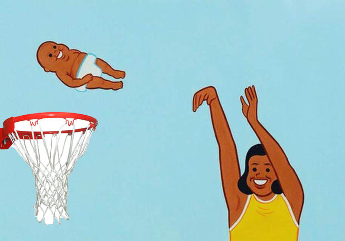 baby yeet basketball Blank Meme Template