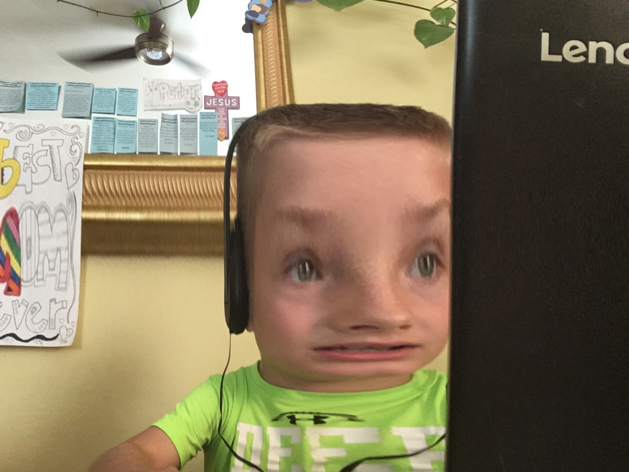 Computer distorted face Blank Meme Template