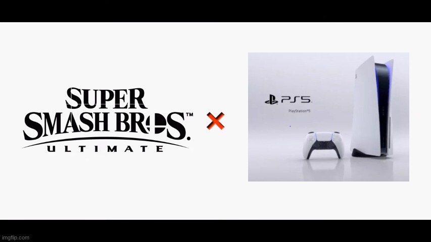Super Smash Bros. x PS5 | image tagged in super smash bros ultimate x blank,ps5 | made w/ Imgflip meme maker