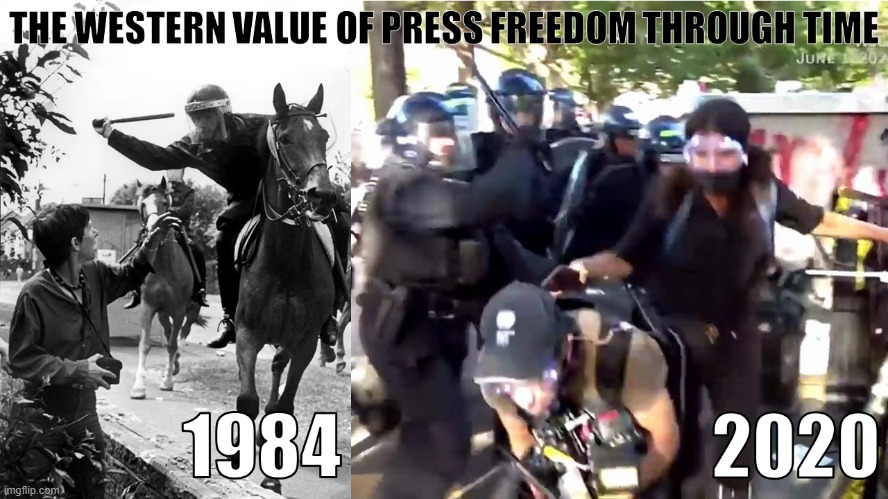The Western Value Of Press Freedom Trough Time | image tagged in satire | made w/ Imgflip meme maker