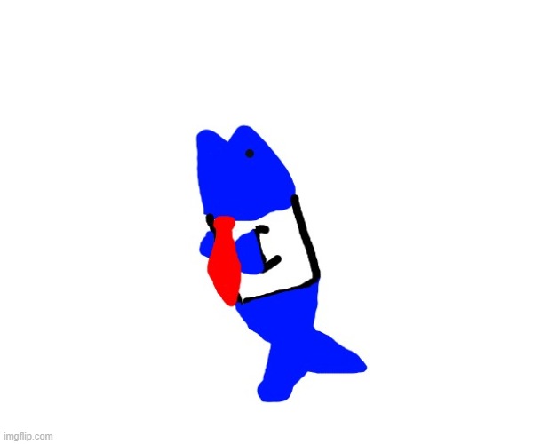 Flippy | image tagged in drawing,fish | made w/ Imgflip meme maker