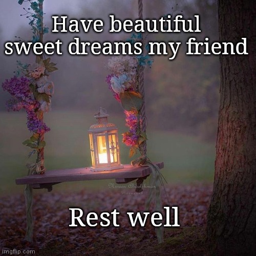 Have beautiful sweet dreams my friend; Rest well | made w/ Imgflip meme maker