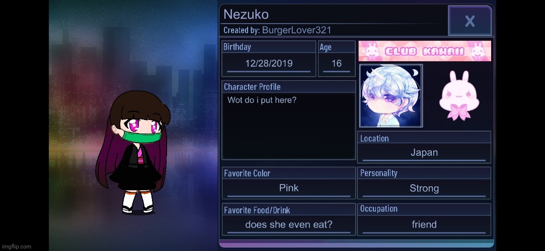 Making Nezuko in Gacha Club 