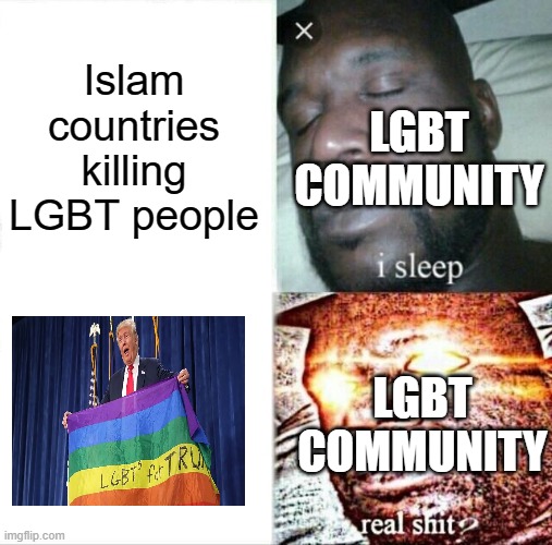 XD | Islam countries killing LGBT people; LGBT COMMUNITY; LGBT COMMUNITY | image tagged in memes,sleeping shaq | made w/ Imgflip meme maker