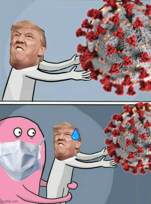 No Donald!! | image tagged in donald trump,covid-19 | made w/ Imgflip meme maker