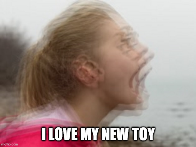 Vibrations | I LOVE MY NEW TOY | image tagged in vibrations | made w/ Imgflip meme maker