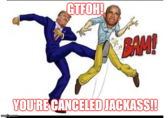 GTFOH | GTFOH! YOU'RE CANCELED JACKASS!! | image tagged in gtfoh | made w/ Imgflip meme maker