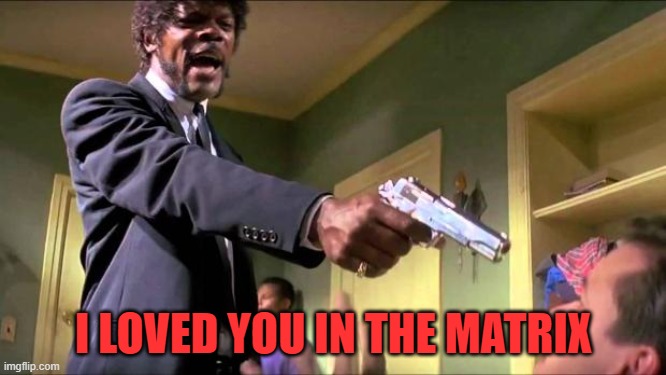 Say what again | I LOVED YOU IN THE MATRIX | image tagged in say what again | made w/ Imgflip meme maker