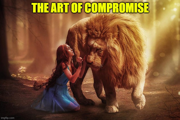 Faith | THE ART OF COMPROMISE | image tagged in faith | made w/ Imgflip meme maker