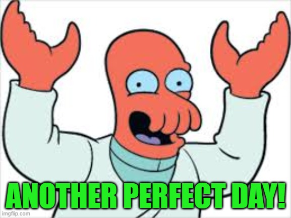 ANOTHER PERFECT DAY! | image tagged in another perfect day | made w/ Imgflip meme maker