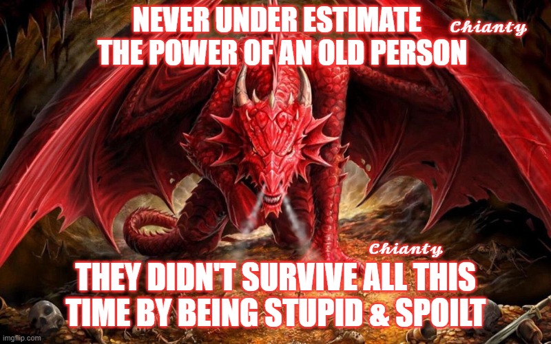 Never | 𝓒𝓱𝓲𝓪𝓷𝓽𝔂; NEVER UNDER ESTIMATE
  THE POWER OF AN OLD PERSON; 𝓒𝓱𝓲𝓪𝓷𝓽𝔂; THEY DIDN'T SURVIVE ALL THIS TIME BY BEING STUPID & SPOILT | image tagged in survivor | made w/ Imgflip meme maker