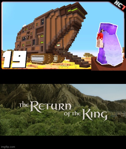 HERMITCRAFT! | image tagged in return of the king | made w/ Imgflip meme maker