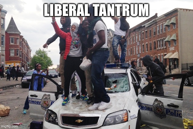 Riot | LIBERAL TANTRUM | image tagged in riot | made w/ Imgflip meme maker